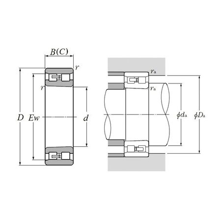 NTN BEARING Precision Cylindrical Roller Bearings, 25 mm Dia Bore, 47 mm OD, 2 Rows, 16 mm W, 30000 N Load NN3005KC1NAP4